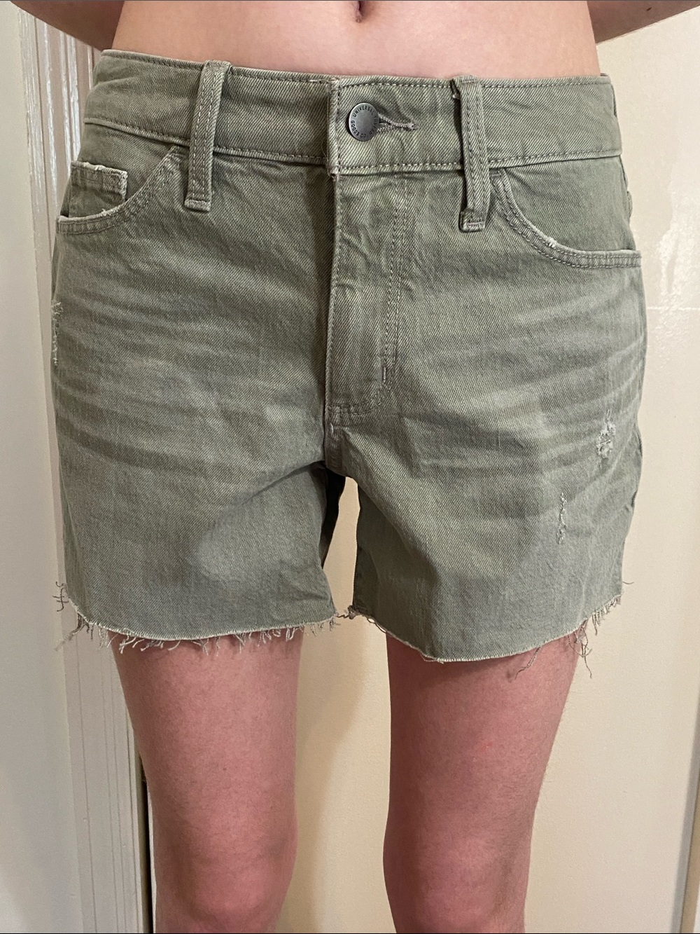 Universal Thread Olive Green Denim Cutoff Shorts